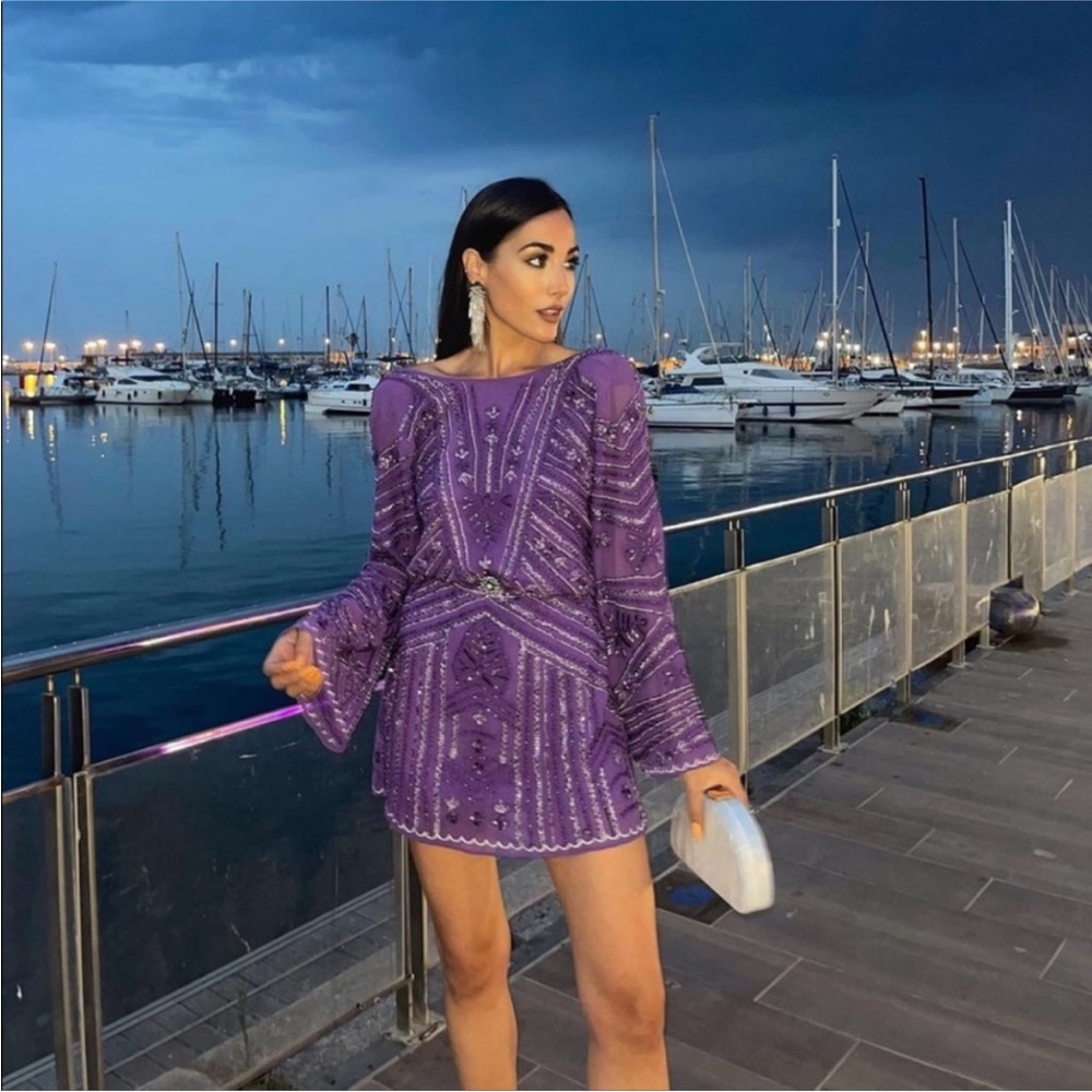 NET Zara Beaded Tunic Dress- Reversible